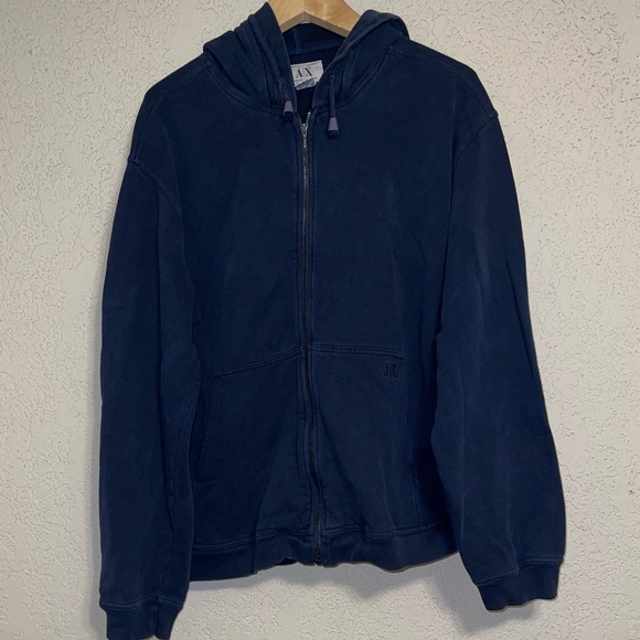 Armani Exchange navy blue hoodie size XL women - Picture 3 of 13